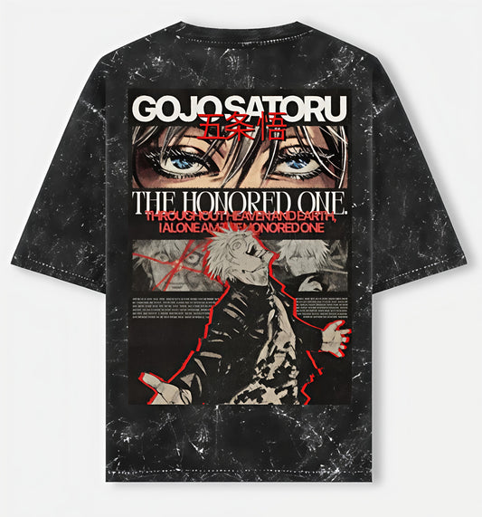 Gojo Satoru Limited Edition l Acid Wash Oversized Tee | Premium Quality l