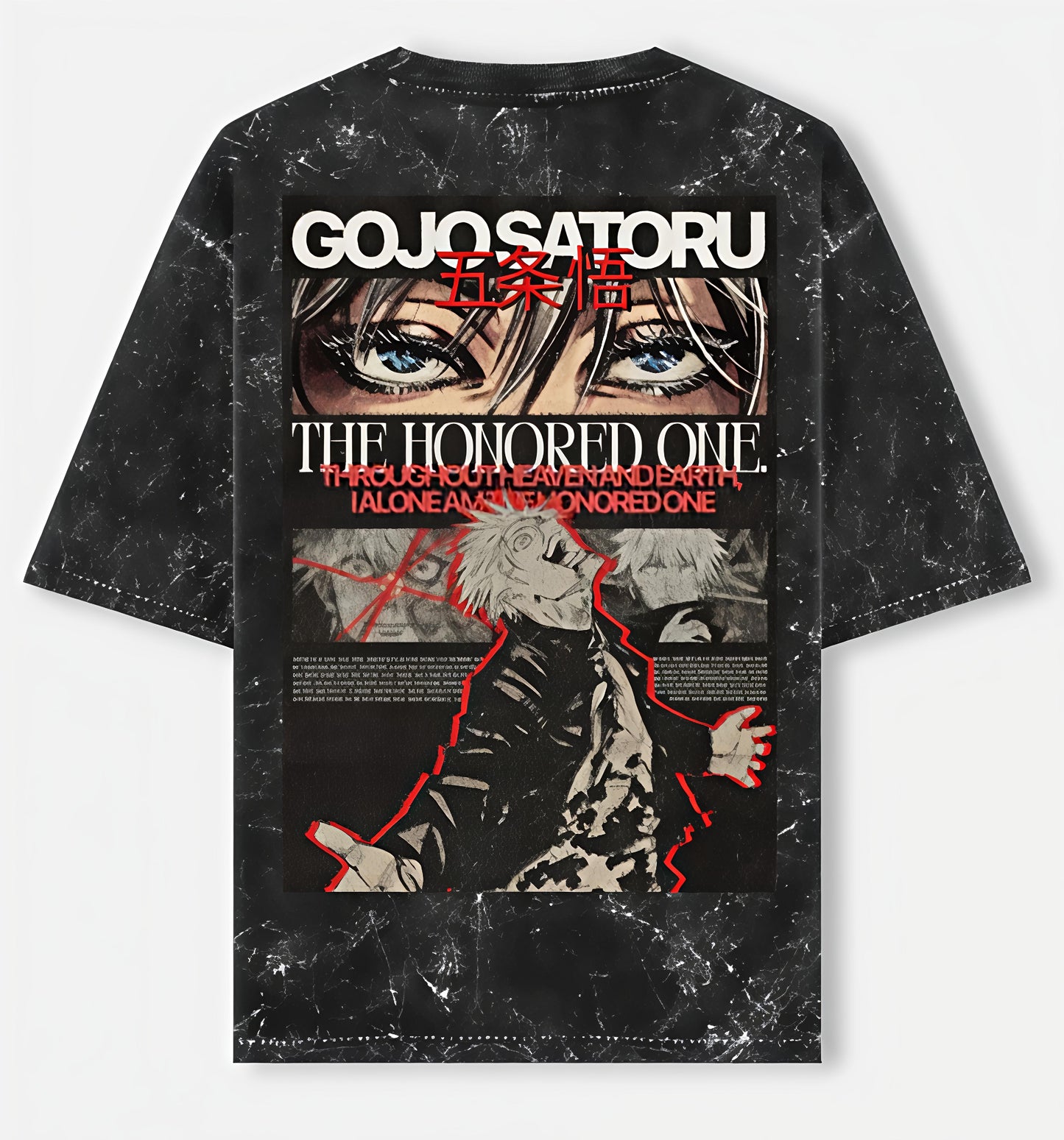 Gojo Satoru Limited Edition l Acid Wash Oversized Tee | Premium Quality l