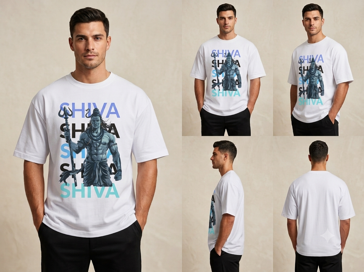 Warrior Shiva Oversized Unisex T-Shirt | Premium Quality