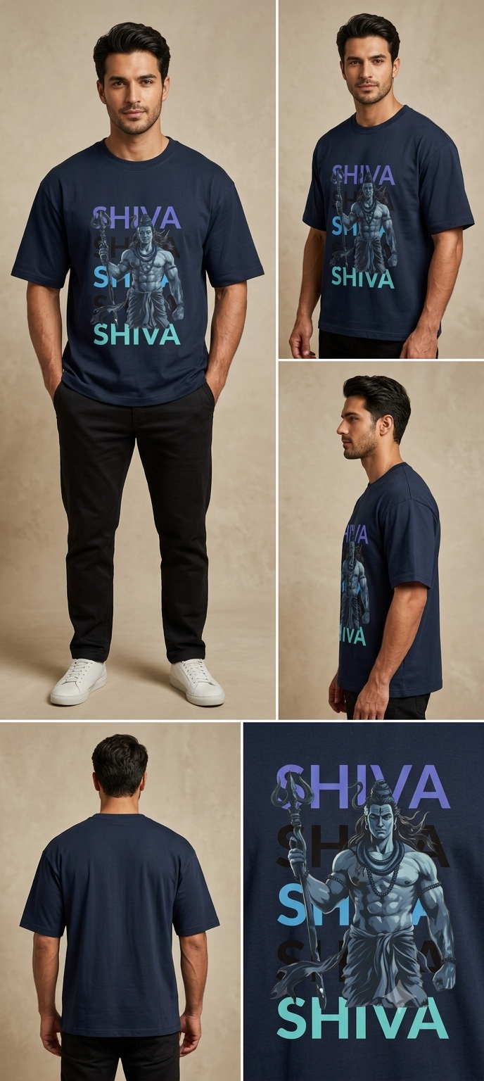 Warrior Shiva Oversized Unisex T-Shirt | Premium Quality